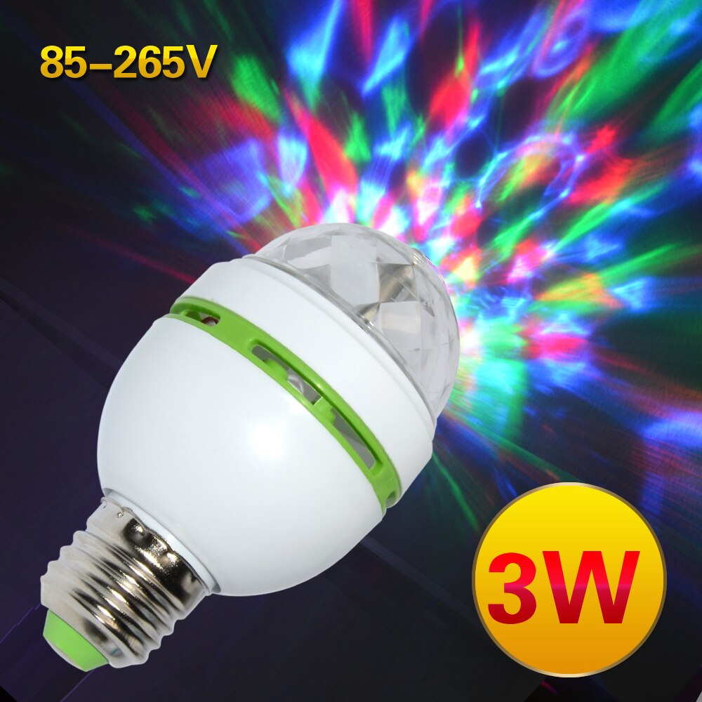 LED RGB Disco Light Bulb with Rotating Strobe Effects by HitMyNeed