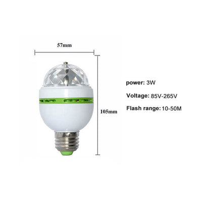 LED RGB Disco Light Bulb with Rotating Strobe Effects by HitMyNeed