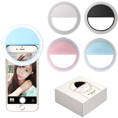 LED Selfie Ring Light with USB Charging Clip by HitMyNeed