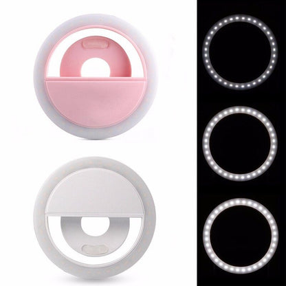 LED Selfie Ring Light with USB Charging Clip by HitMyNeed