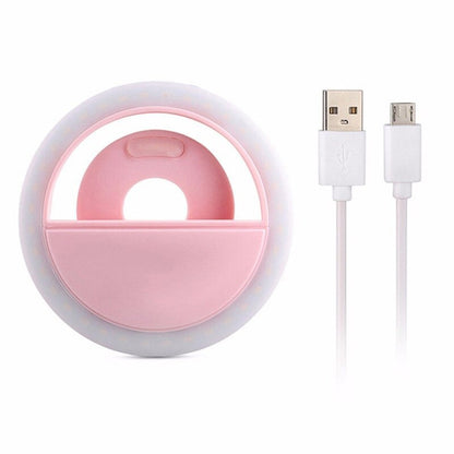 LED Selfie Ring Light with USB Charging Clip by HitMyNeed