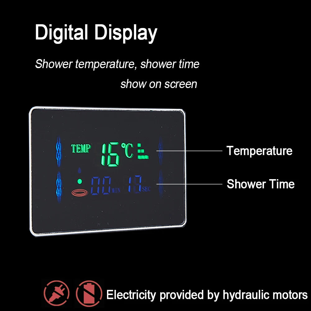 LED Shower Panel with Rainfall, Waterfall & Jets by HitMyNeed