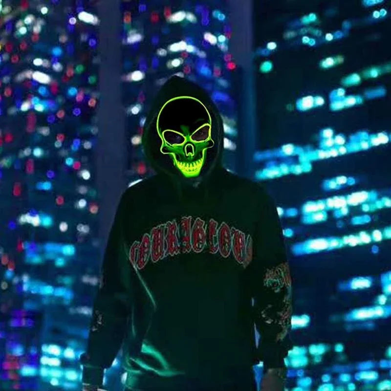 LED Skull Halloween Mask with EL Cold Light by HitMyNeed