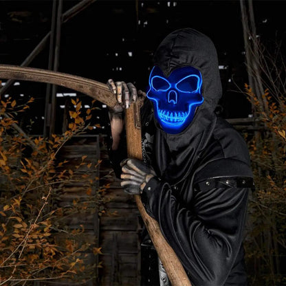 LED Skull Halloween Mask with EL Cold Light by HitMyNeed