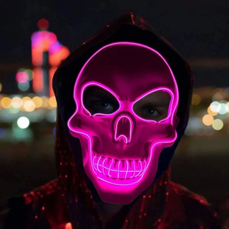 LED Skull Halloween Mask with EL Cold Light by HitMyNeed
