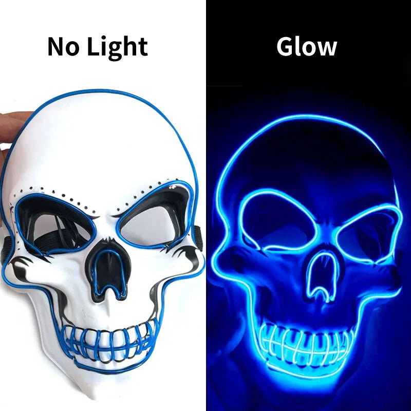LED Skull Halloween Mask with EL Cold Light by HitMyNeed