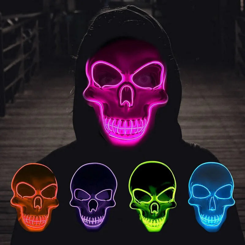 LED Skull Halloween Mask with EL Cold Light by HitMyNeed