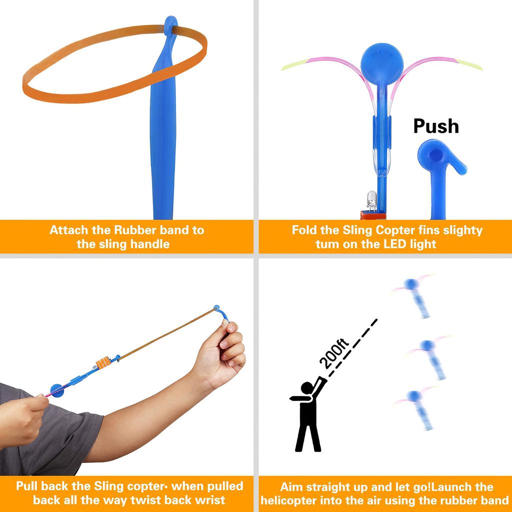 LED Slingshot Flying Toys Set (10 Pack) by HitMyNeed