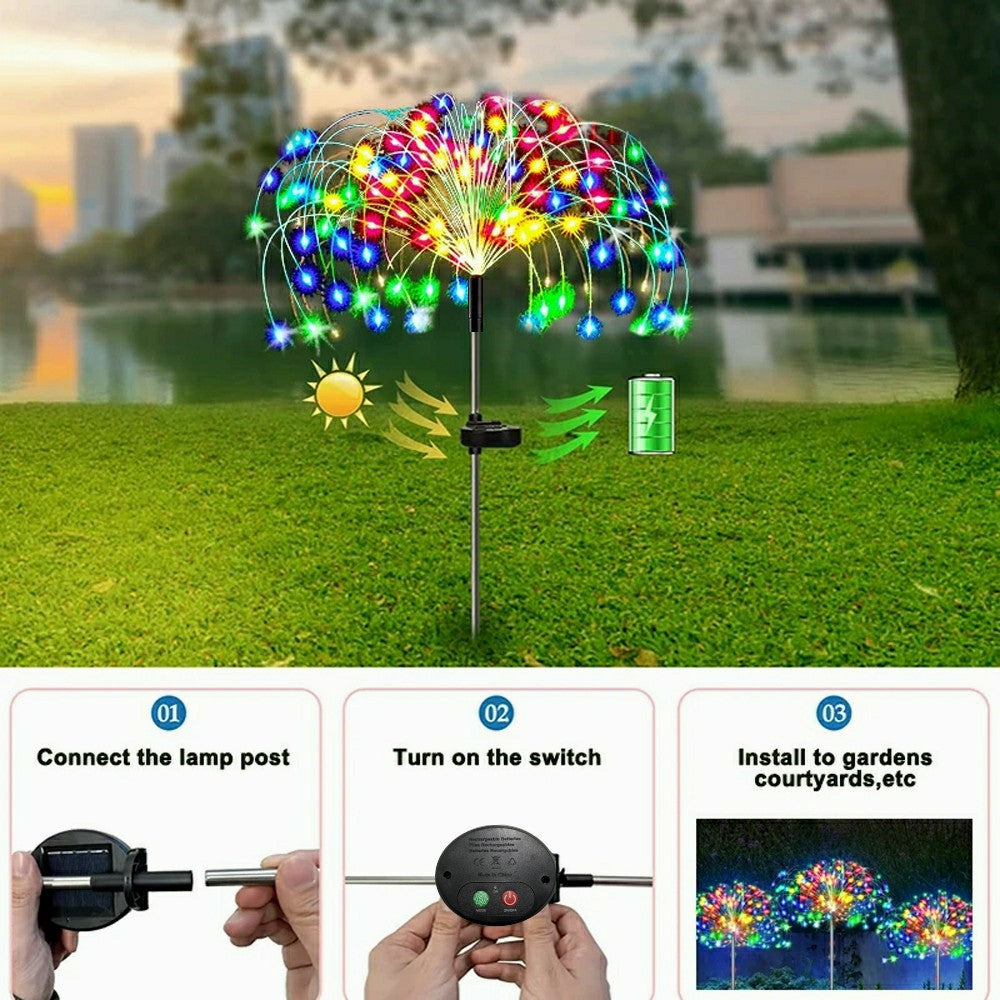 LED Solar Firework Garden Lights Outdoor IP65 by HitMyNeed