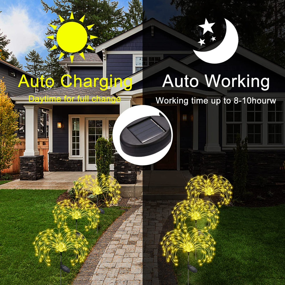 LED Solar Firework Garden Lights Outdoor IP65 by HitMyNeed