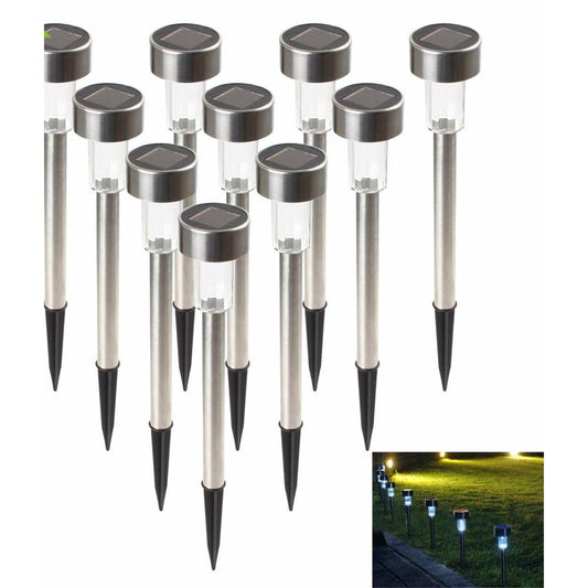 LED Solar Garden Pathway Lights Set of 10 by HitMyNeed