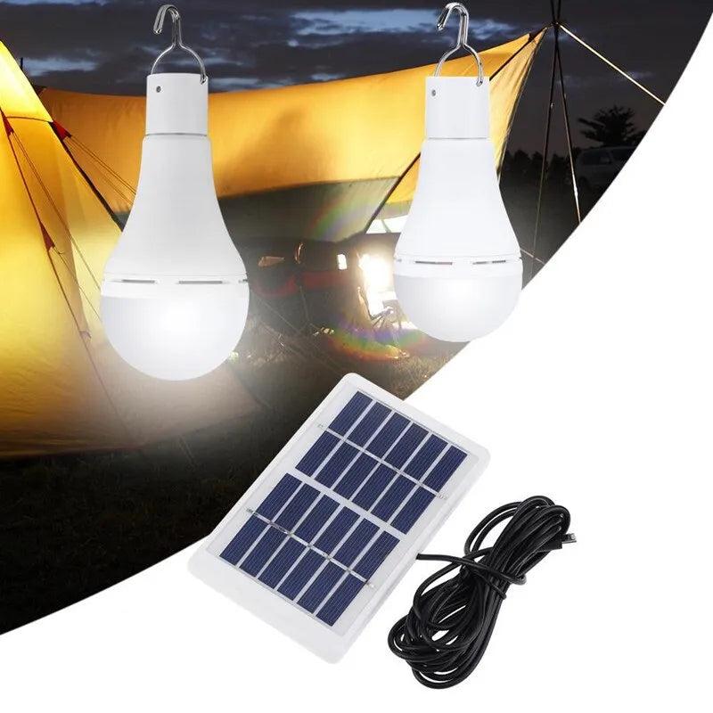 LED Solar Hanging Bulb Light for Outdoor & Camping by HitMyNeed