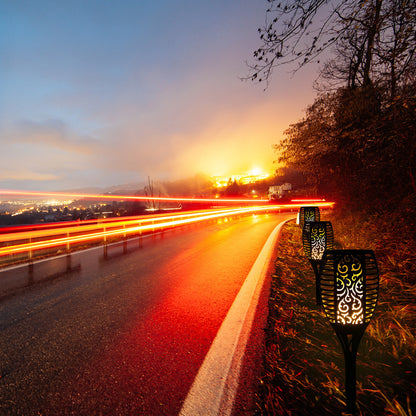 LED Solar Outdoor Dancing Flame Path Light by HitMyNeed