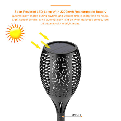 LED Solar Outdoor Dancing Flame Path Light by HitMyNeed