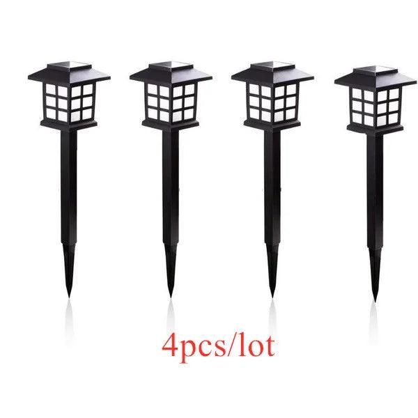 LED Solar Pathway Lights Waterproof Outdoor Set 4pcs cold-white by HitMyNeed