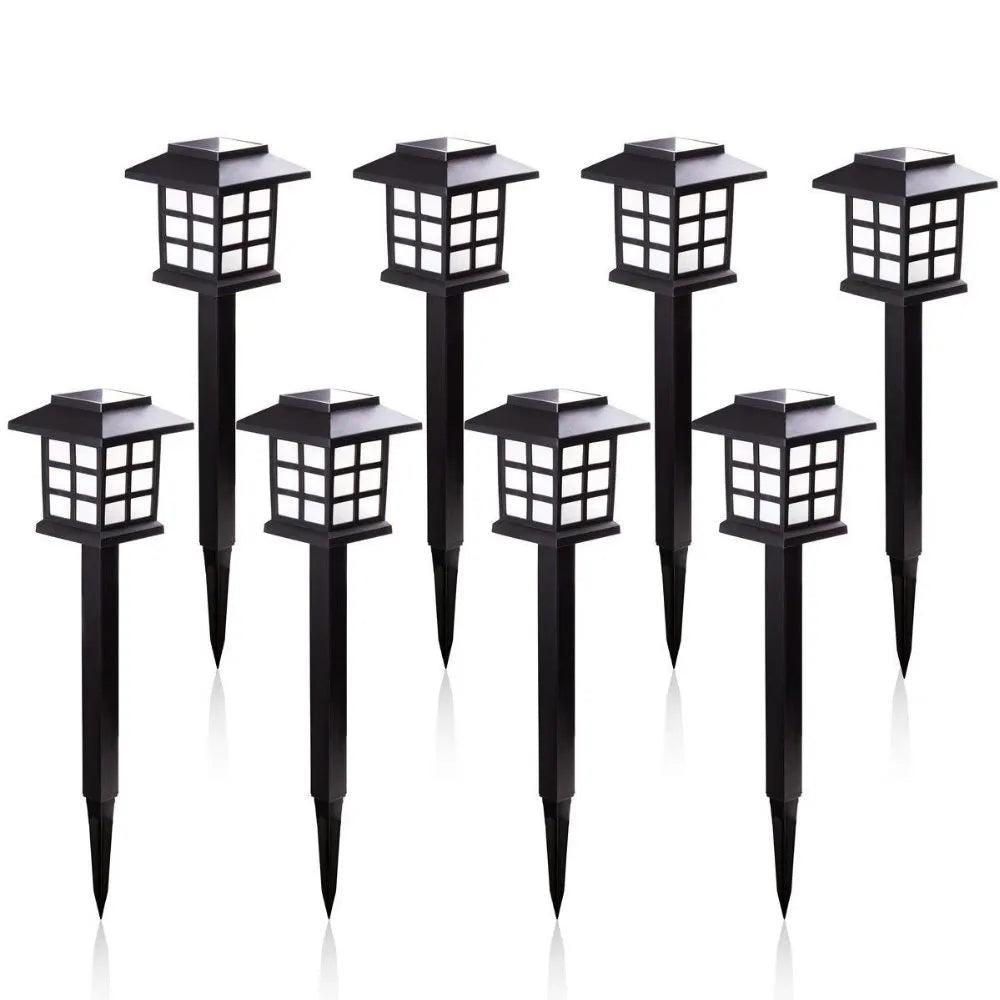 LED Solar Pathway Lights Waterproof Outdoor Set by HitMyNeed
