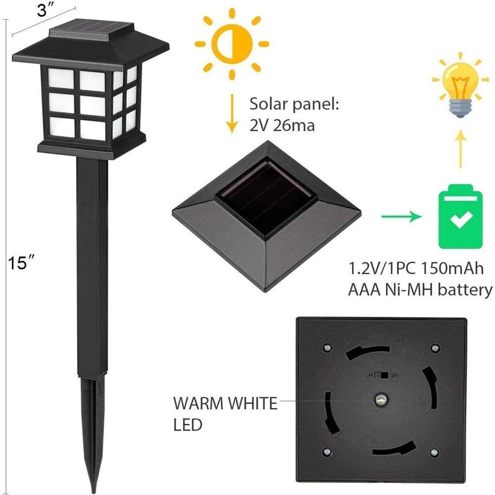 LED Solar Pathway Lights Waterproof Outdoor Set by HitMyNeed