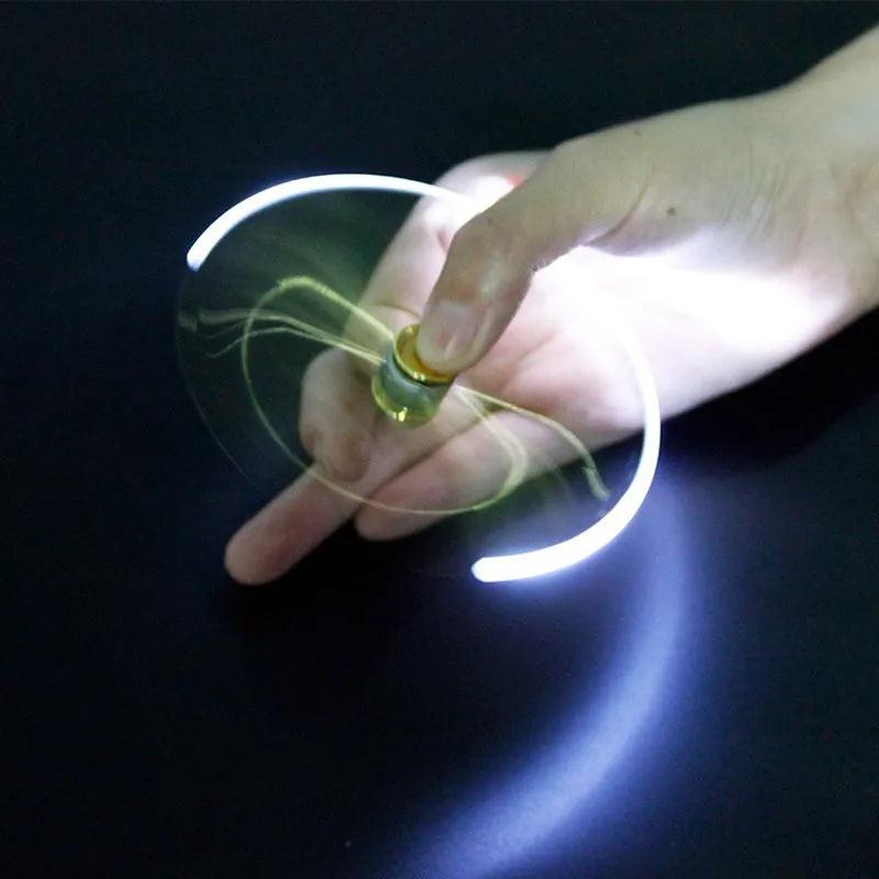 LED Spinning Gyro Metal Ballpoint Pen by HitMyNeed