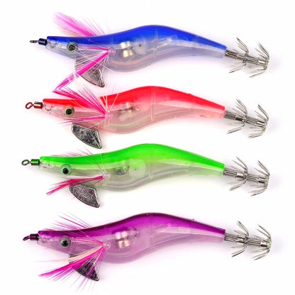 LED Squid Fishing Lure with Shrimp Design, 10cm by HitMyNeed