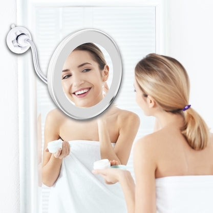 LED Suction Magnifying Mirror with Flexible Arm by HitMyNeed