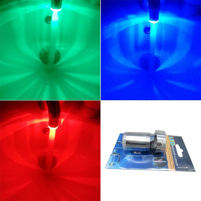 LED Temperature-Sensing Faucet Light Attachment by HitMyNeed