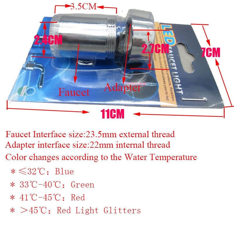 LED Temperature-Sensing Faucet Light Attachment by HitMyNeed