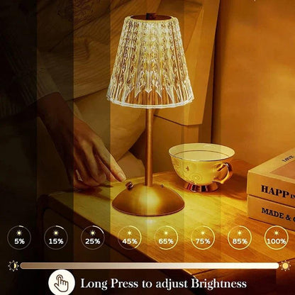 LED Touch Table Lamp Rechargeable Dimmable 3-Color by HitMyNeed