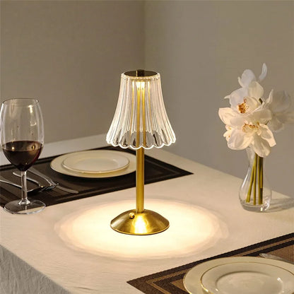 LED Touch Table Lamp Rechargeable Dimmable 3-Color by HitMyNeed