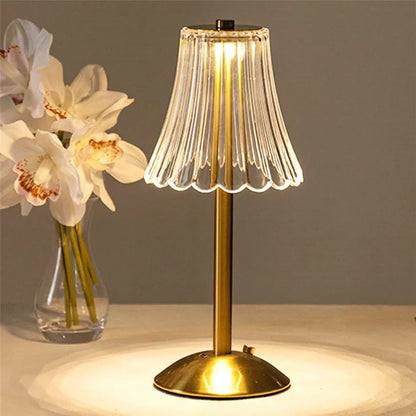LED Touch Table Lamp Rechargeable Dimmable 3-Color b by HitMyNeed