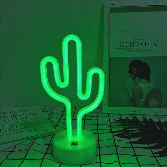LED USB Cactus Neon Light Night Lamp by HitMyNeed