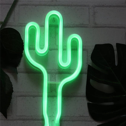 LED USB Cactus Neon Light Night Lamp by HitMyNeed