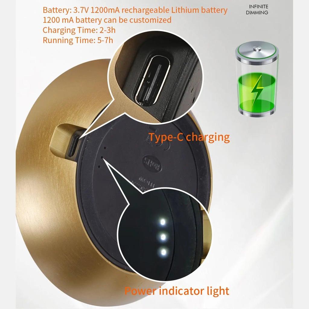 LED USB Rechargeable Touch Table Lamp by HitMyNeed