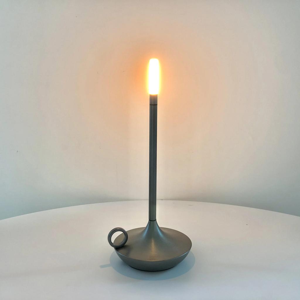 LED USB Rechargeable Touch Table Lamp grey by HitMyNeed