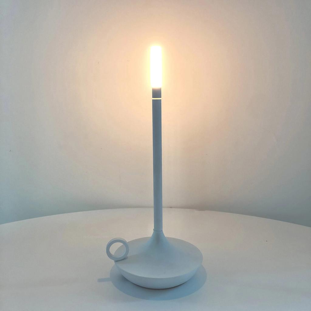 LED USB Rechargeable Touch Table Lamp white by HitMyNeed