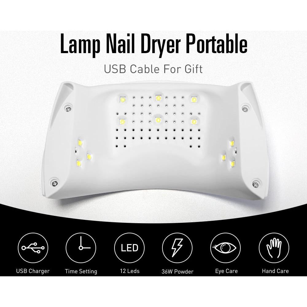 LED UV Nail Lamp Gel Polish Dryer 36W by HitMyNeed