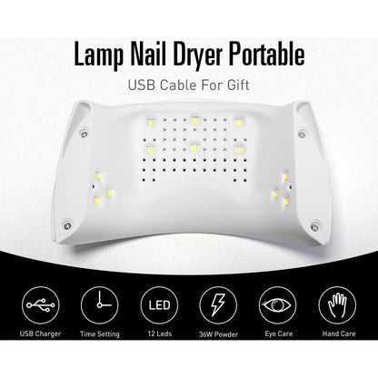 LED UV Nail Lamp Gel Polish Dryer 36W by HitMyNeed