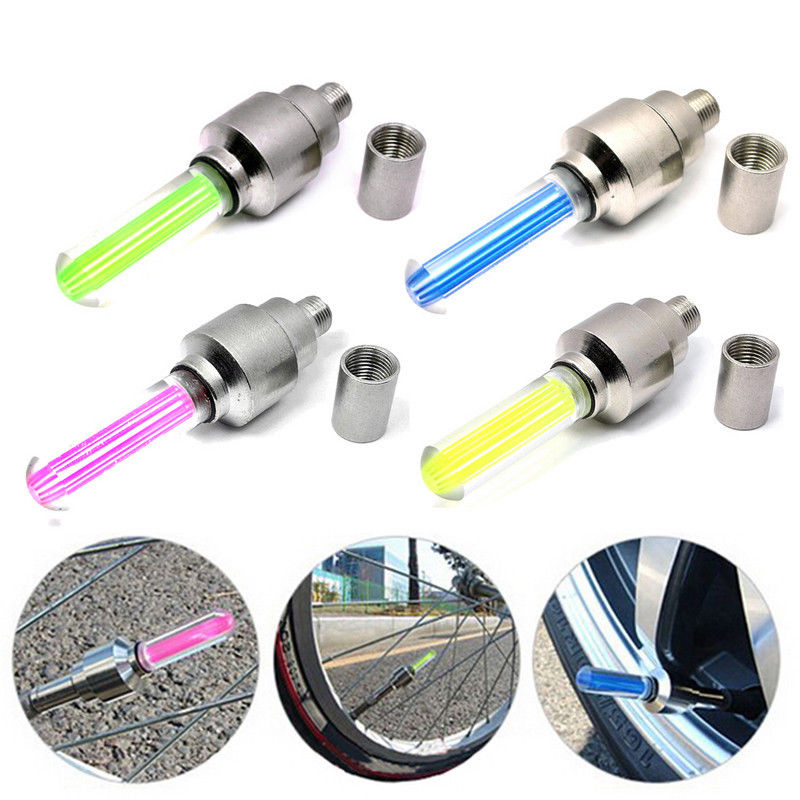 LED Valve Cap Bike Wheel Lights (Set of 4) by HitMyNeed