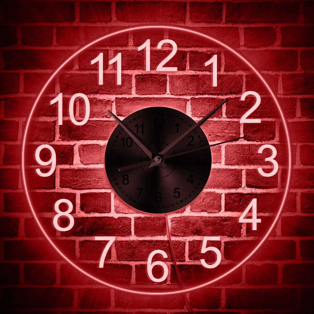 LED Wall Clock with Backlight and Remote Control by HitMyNeed