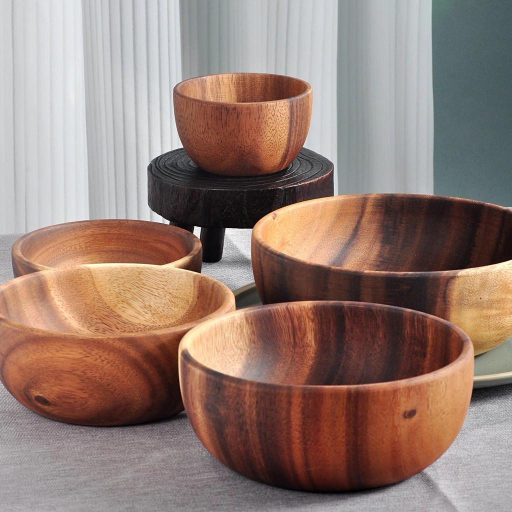 Leeseph Acacia Wood Salad and Serving Bowl by HitMyNeed