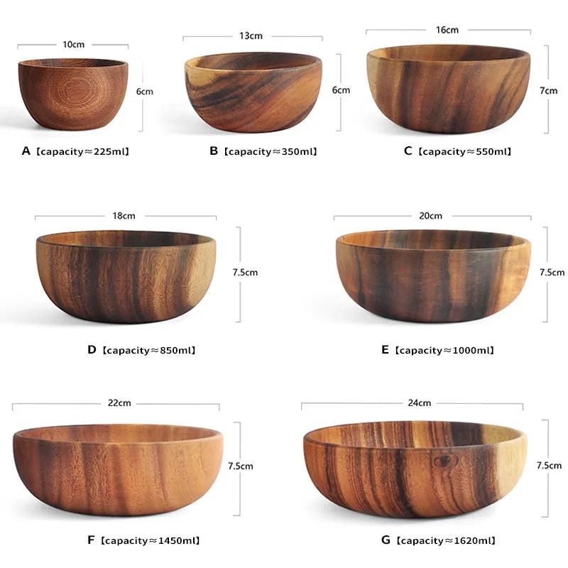 Leeseph Acacia Wood Salad and Serving Bowl by HitMyNeed