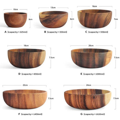 Leeseph Acacia Wood Salad and Serving Bowl by HitMyNeed