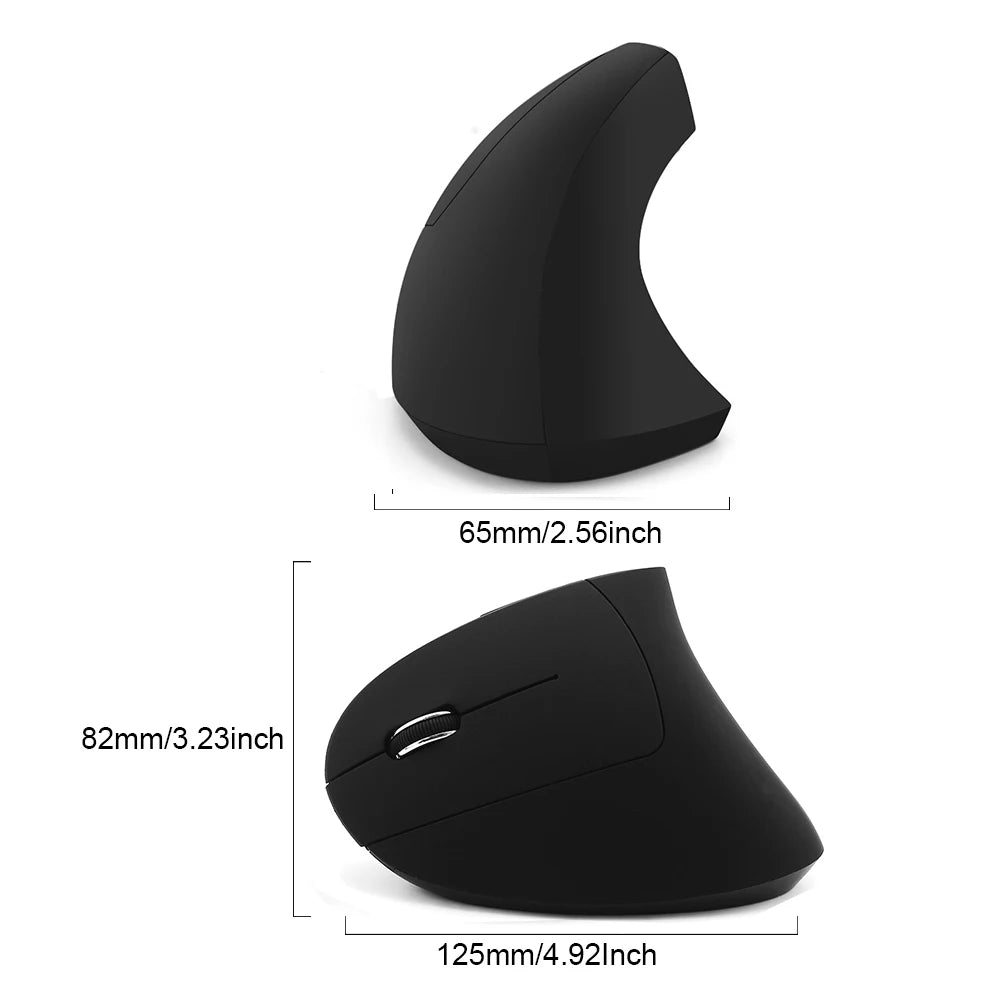 Left Hand Wireless Vertical Ergonomic Mouse 1600DPI by HitMyNeed