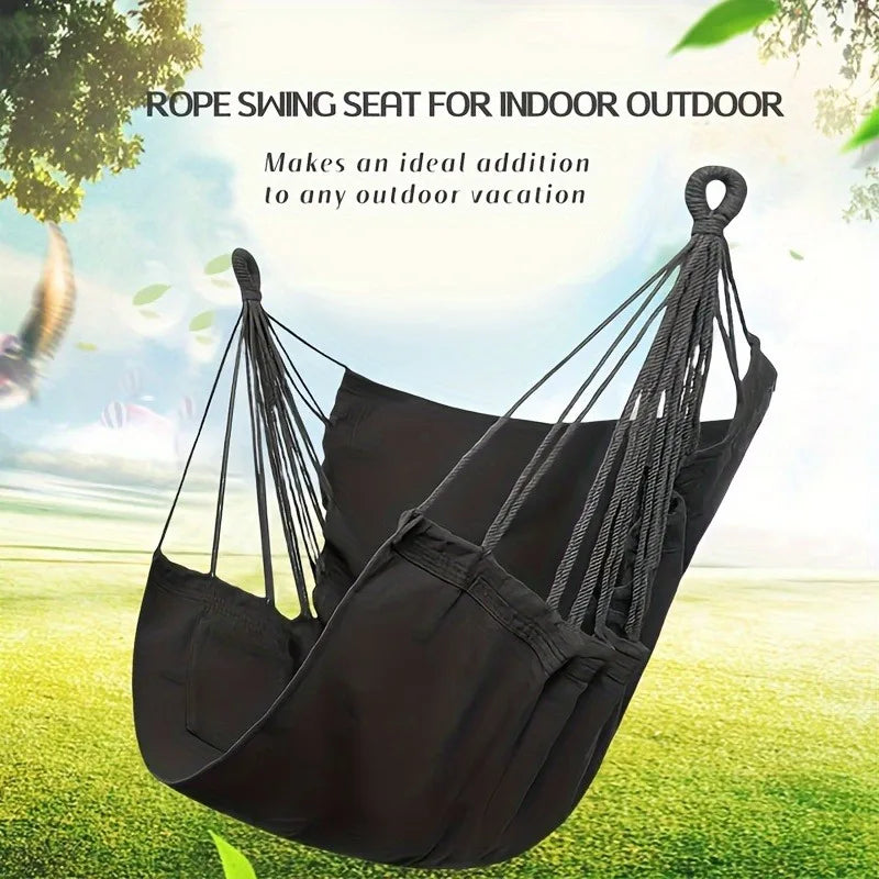 Leisure Fabric Hammock Chair Outdoor Swing Seat by HitMyNeed