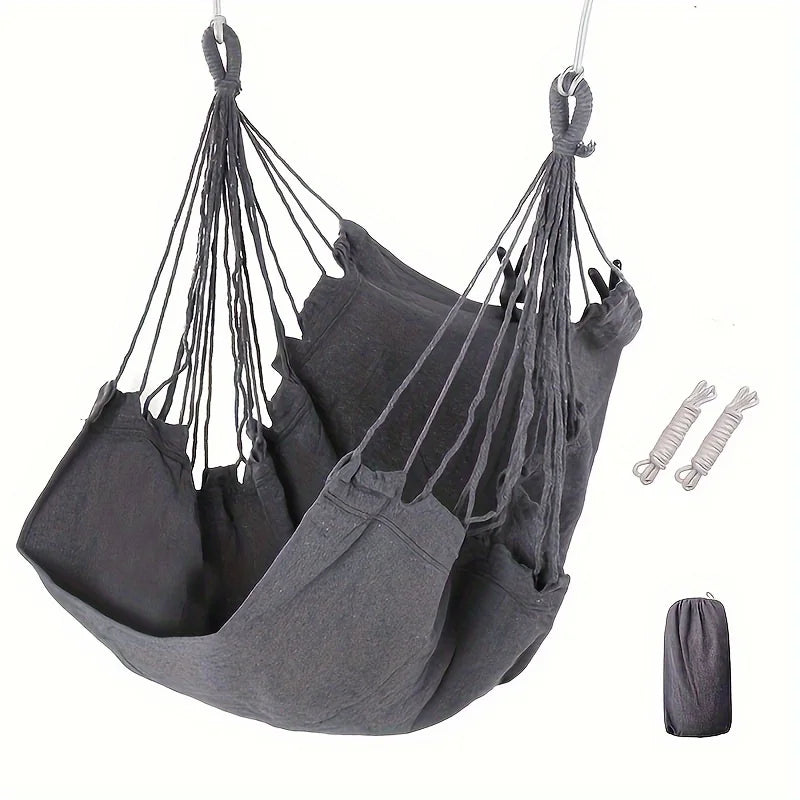 Leisure Fabric Hammock Chair Outdoor Swing Seat grey by HitMyNeed