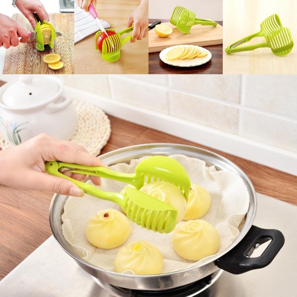 Lemon Cutter Citrus Slicer and Kitchen Tongs by HitMyNeed