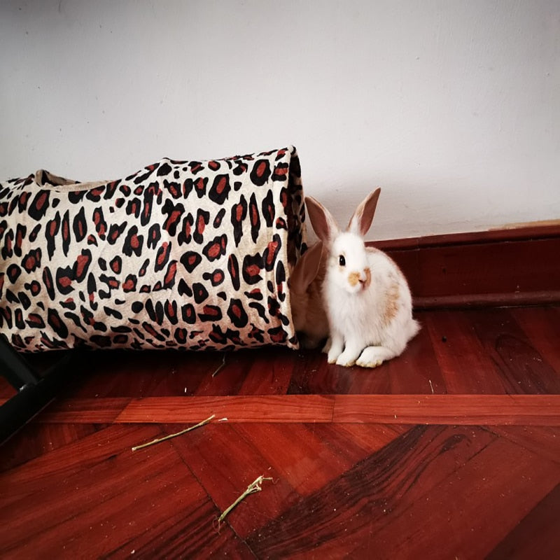 Leopard Print Plush Rabbit Play Tunnel by HitMyNeed