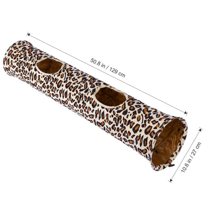 Leopard Print Plush Rabbit Play Tunnel by HitMyNeed