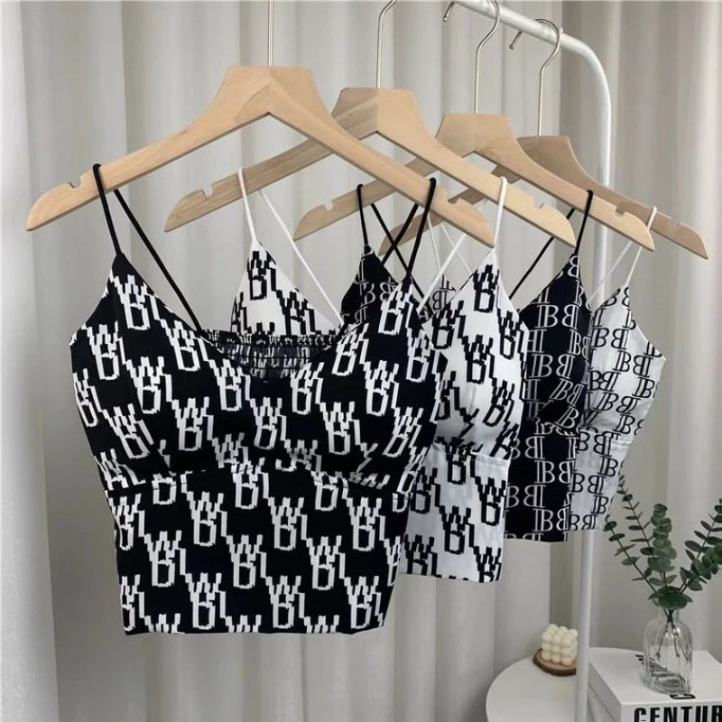 Leopard Print Seamless Ice Silk Y2K Crop Camisole by HitMyNeed
