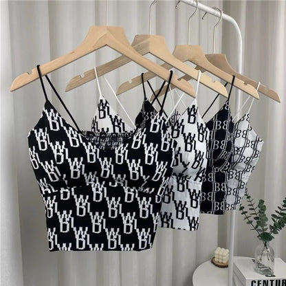 Leopard Print Seamless Ice Silk Y2K Crop Camisole by HitMyNeed