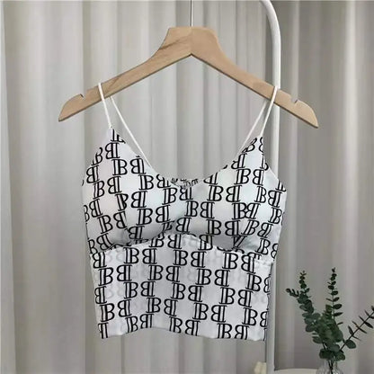 Leopard Print Seamless Ice Silk Y2K Crop Camisole ib-white l by HitMyNeed